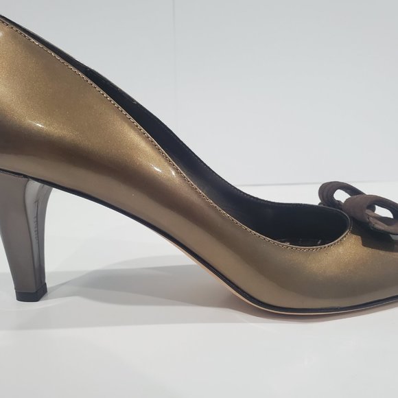 NIB ✅ PREVATA Italian Leather Heel Shoes 9 Taupe  ✨ NEW WITH BOX - Picture 11 of 14